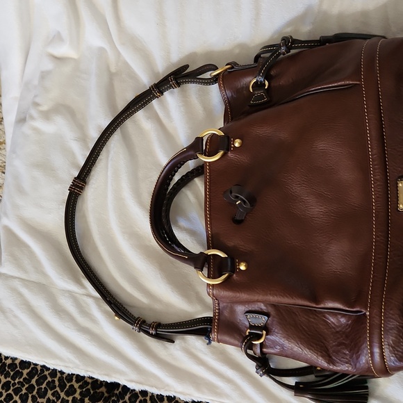 Dooney & Bourke Chestnut Leather Shoulder Bag - Picture 5 of 5